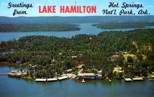 Hot Springs National Park, Arkansas - Greetings from Lake Hamilton - c1960