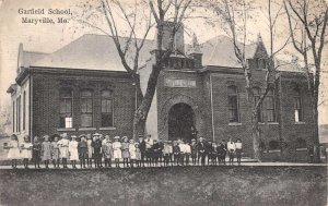 Maryville Missouri Garfield School, B/W Photo Print Vintage Postcard U13405