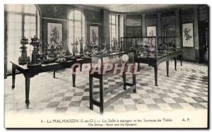 Malmaison - The Dining Room and table centrepieces - Old Postcard