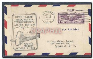 1 letter US Flight Phoenix Arizona to Syracuse October 15, 1930