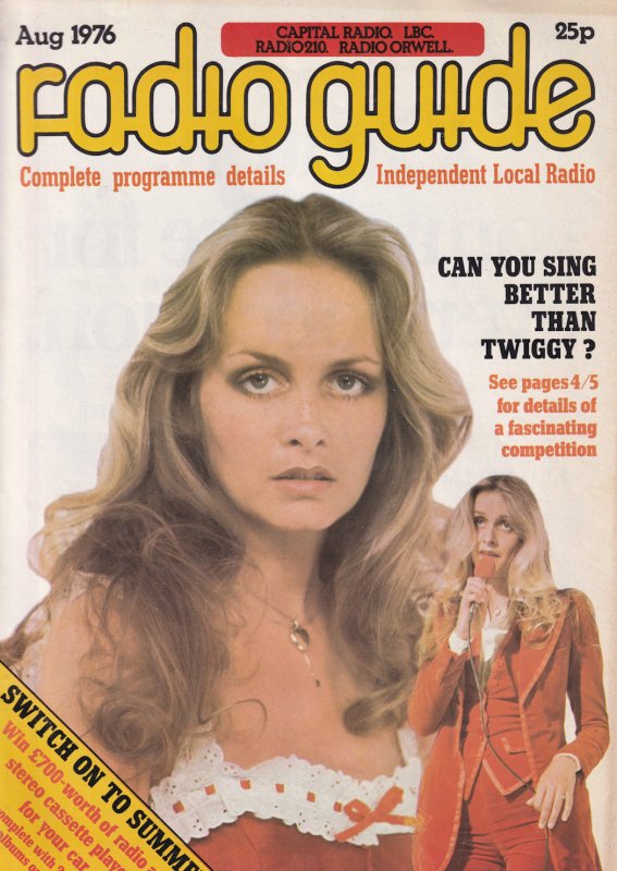 Twiggy Radio Guide Rare 1970s Magazine