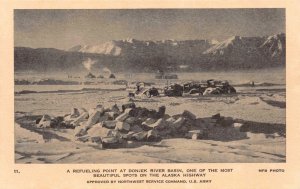 U.S. Army Postcard Refueling Point at Donjek River Alaska Highway~129684