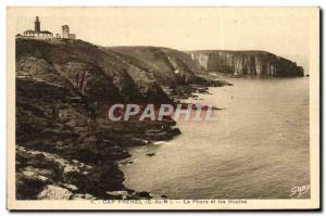 Old Postcard Lighthouse Cap Frehel lighthouse and Houles