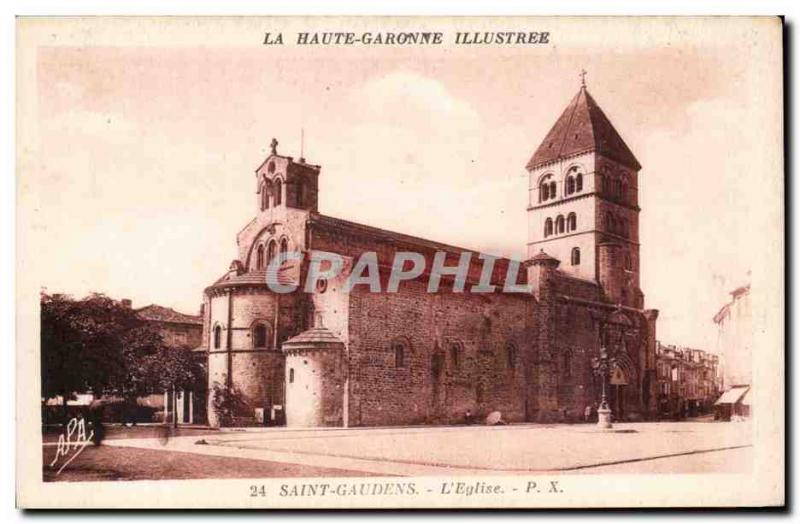 Postcard Old Saint Gaudens L & # 39eglise