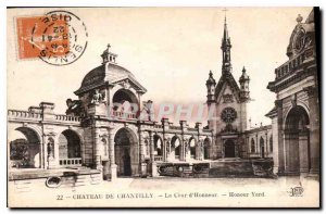 Old Postcard Chateau de Chantilly The Honor Court