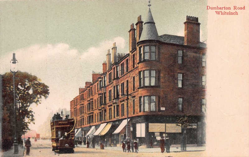 Dumbarton Road, Whiteinch, Glasgow, Scotland, Early Postcard, Unused