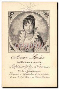 Old Postcard Marie louise Archduchess d & # 39Autriche Empress of French