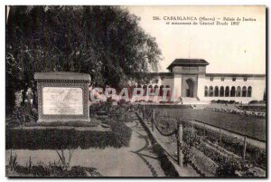 Old Postcard Casablanca Morocco courthouse and Monument General Drude 1907