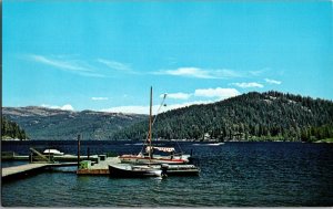 Vintage Postcard Huntington Lake, Mt Givens California JL9