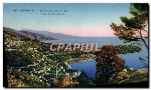Old Postcard Roquebrune Cap Martin View