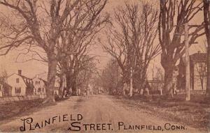 Plainfield Connecticut Street Scene Residential Antique Postcard K29578