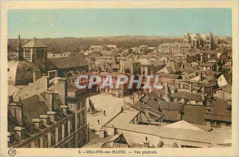 Old Postcard Chalons sur Marne Vue Generale