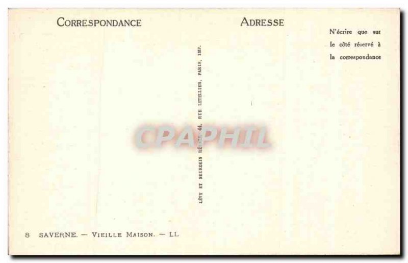 Old Postcard Saverne Old house