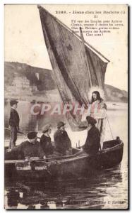 Old Postcard Jesus Among Britons Songs Botrel Fishermen boat