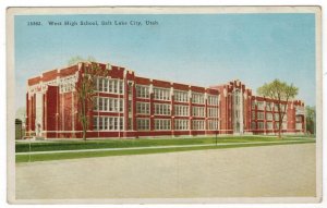 United States 1926 Used Postcard Utah Salt Lake City West High School