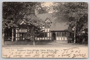 Wellesley MA Shakespeare House Wellesley College Massachusetts Postcard L29