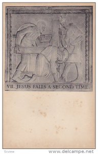 Jesus ; Stations of the Cross , Westminster Cathedral , VII. Jesus Falls a se...
