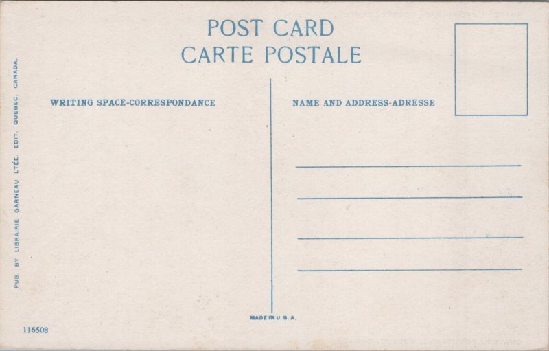 Canada Quebec Chateau Frontenac Vintage Postcard C245