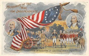 SURRENDER OF BURGOYNE AT SARATOGA PATRIOTIC LOUNSBURY POSTCARD (1907) 50