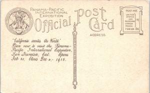 SAN FRANCISCO, CA California  COURT of SUN & STARS  1915 PPIE EXPO Postcard