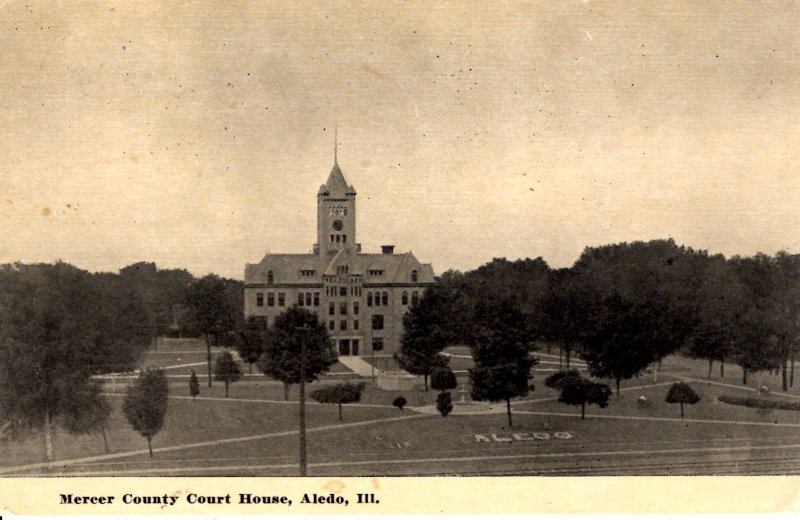 Aledo, Illinois - The Mercer County Court House - c1908