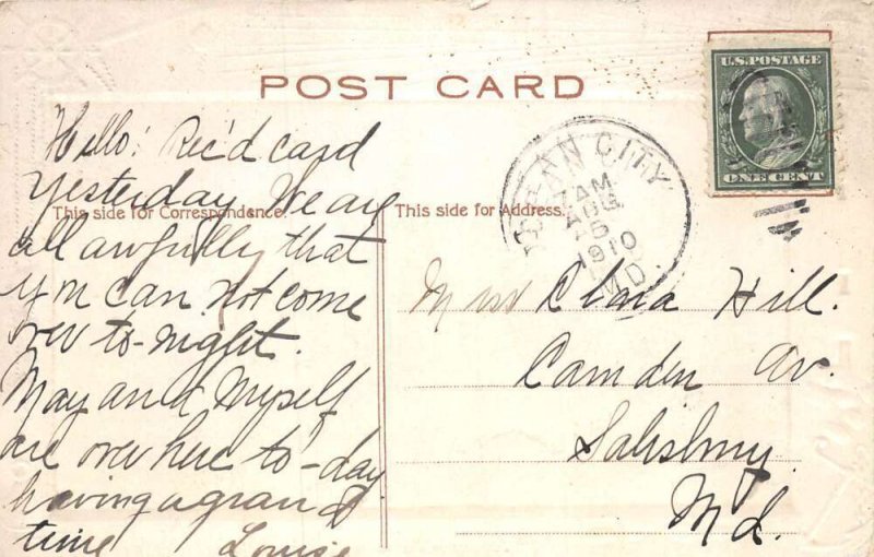 Ocean City Maryland Breakers Ocean View Lighthouse Border Nautical PC AA82520