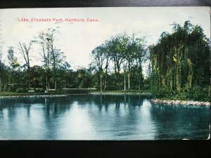 Vintage Postcard 1911 Lake Elizabeth Park Hartford Connecticut CT