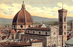 FLORENCE FIRENZE ITALY~CATTEDRALE S LORENZO CUPOLA~1907 PHOTO POSTCARD