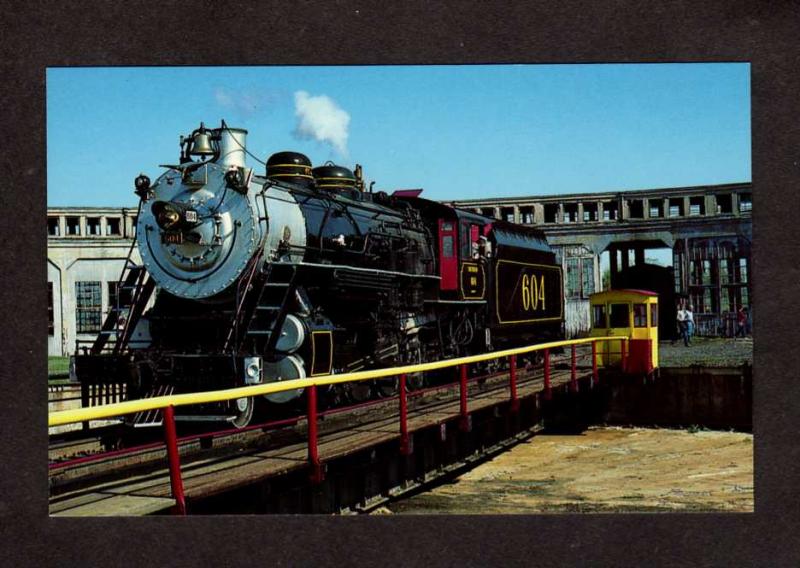 NC Spencer Shops North Carolina Southern Railroad Train Engine 604 Postcard Loco