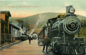 c1910 At the base of Mt. Washington railroad Train Morris Postcard 26-626