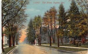 Eugene Oregon~Oak Street Homes~Church~Sunset on Horizon~1908 Acmegraph Postcard 