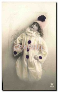 Old Postcard Fun Children Pierrot