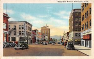 Wenatchee Washington street scene Wenatchee Avenue antique pc Y10992 