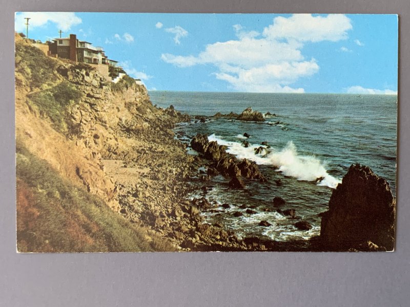 Seaside Homes Overlooking The Blue Pacific CA Chrome Postcard A1173090212