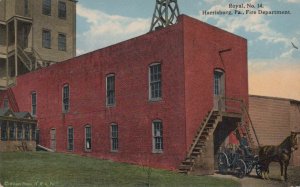 Postcard Royal No 14 Harrisburg PA Fire Department