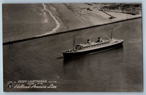 Netherlands Postcard SS Nieuw Amsterdam Holland America Line c1950's RPPC Photo
