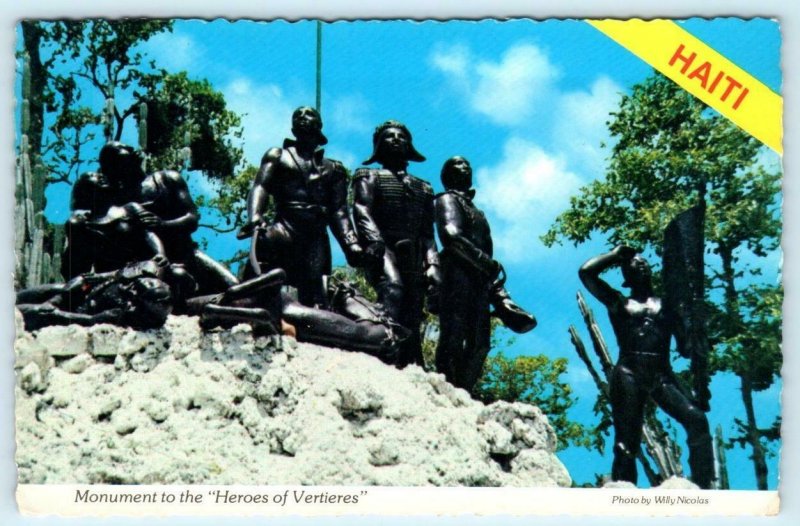 CAP HAITIEN, HAITI ~ Monument to HEROES OF VERTIERES c1970s  ~ 4x6 Postcard