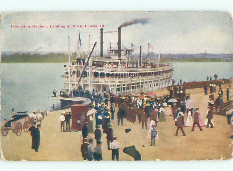 Pre-chrome BOAT SCENE Peoria Illinois IL AF5237