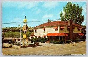 Roadside~Newcastle Wyoming~Grahams Motor Hotel Street View~Vintage Postcard
