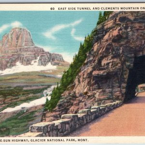 1934 Glacier National Park Mont East Tunnel Clements Logan Pass Linen Teich A218