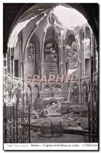 Postcard Old Army War 1914 Reims The church of St Remy in ruins