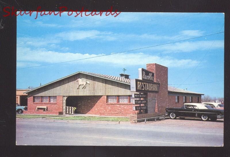 SHAMROCK TEXAS ROUTE 66 RAMBLER RESTAURANT VINTAGE ADVERTISING POSTCARD