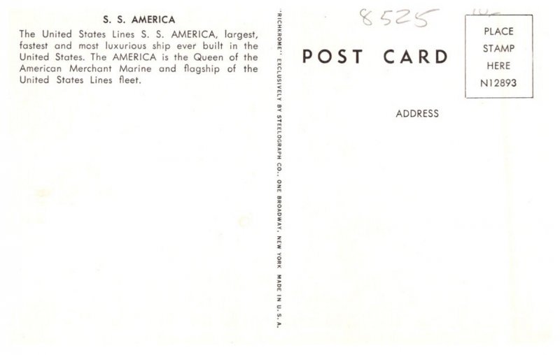 S S America , United States Lines