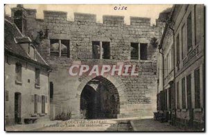 Coucy Chateau Postcard Old Gate of Laon score inside