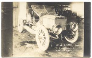 Boston MA R & L Co. Cleveland Auto Dealership RPPC Real Photo Postcard