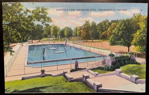 Vintage Postcard 1930-1945 Garfield Park swimming Pool, Indianapolis, Indiana IN