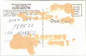 Sun N Fun Trailer Park, Fort Myers Florida Route 4 Aerial View Postcard H04