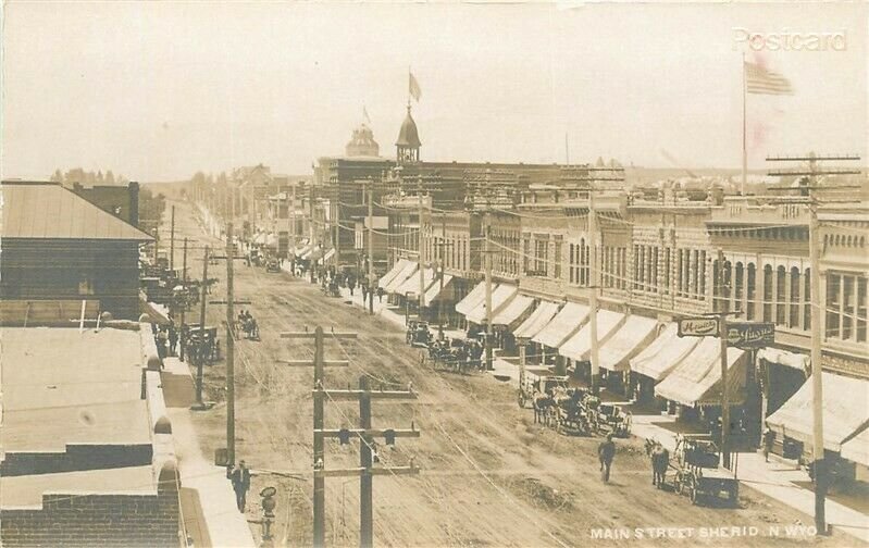 WY, Sheridan, Wyoming, Main Street, RPPC