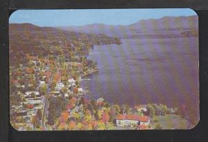 Birds Eye View,Lake George Village,NY Postcard 