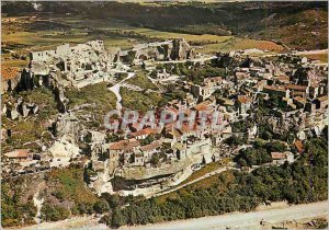 Modern Postcard Les Baux de Provence In the heart of Provence Aerial view